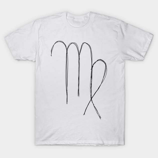 Dark and Gritty Virgo Zodiac Sign T-Shirt by MacSquiddles